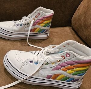 VANS/Colorful High-Top Kids Sneakers